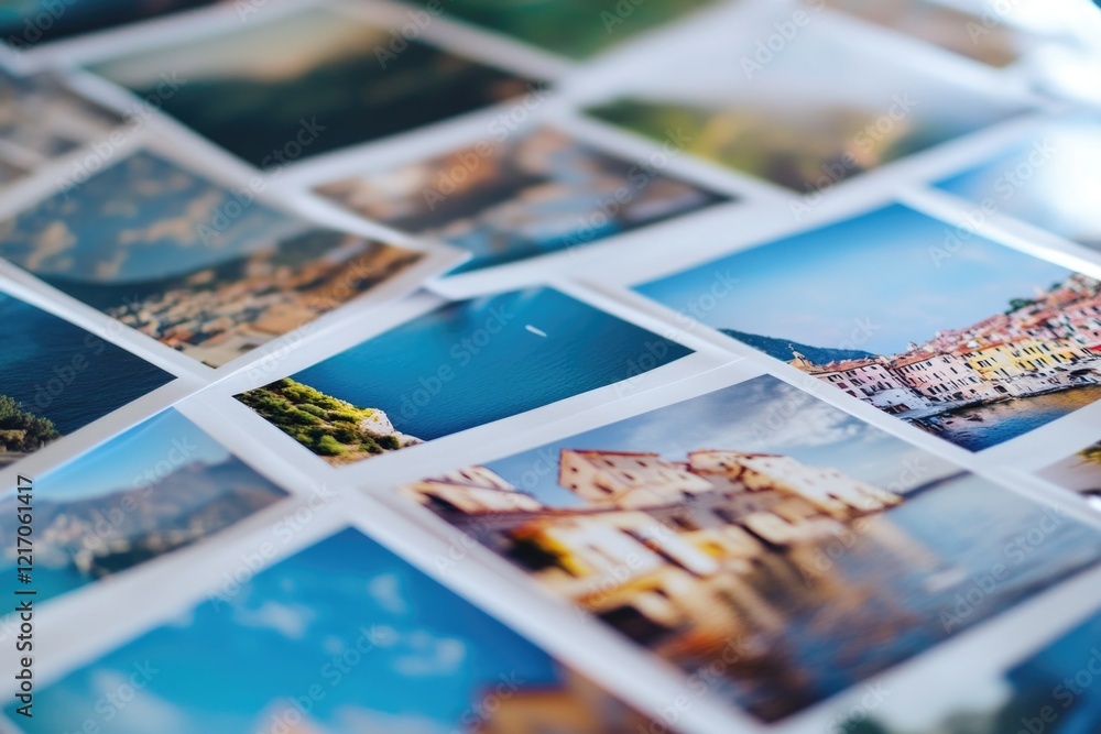 Poster tabletop photography with various objects arranged on a surface