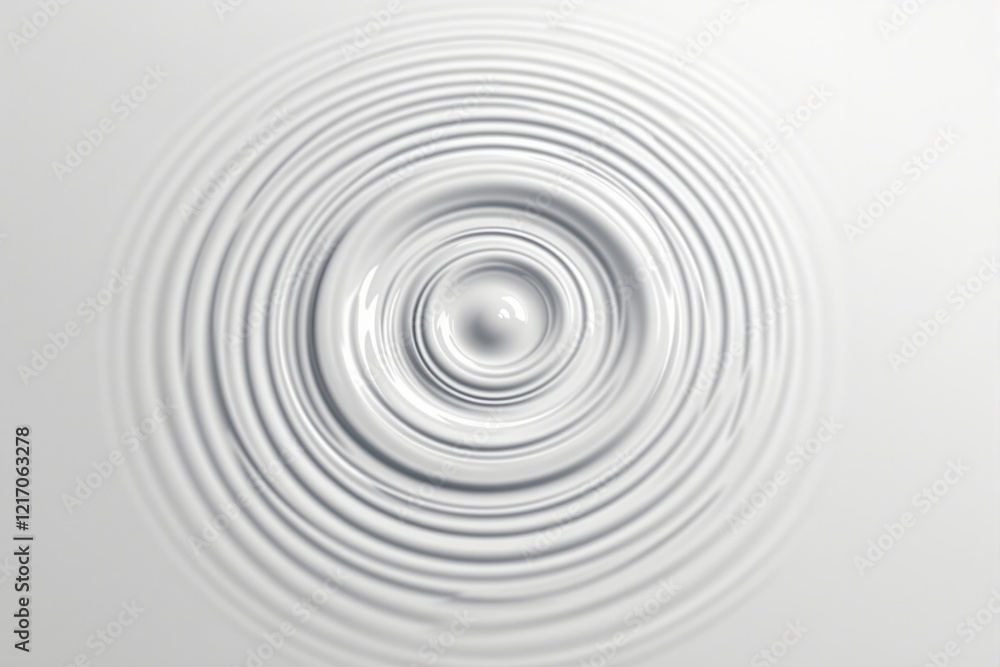 Poster Abstract concentric ripple pattern on a white background.