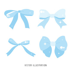Decorative Blue Ribbon Bow