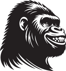 black and white gorilla