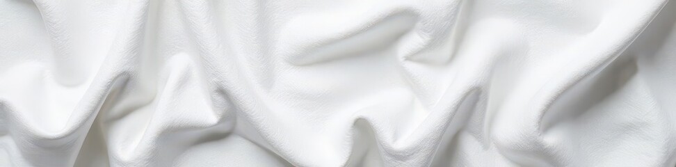 Wrinkled white towel, seamless panoramic view  ,  towel,  seamless