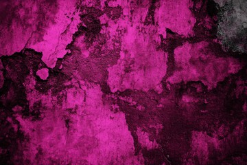 Obraz premium Textured Wall with Vibrant Pink and Black Colors Featuring a Rough Surface Ideal for Backgrounds and Design Projects