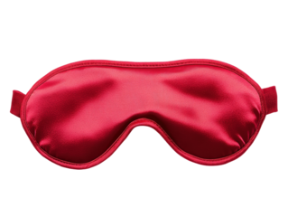Isolated Red Satin Sleeping Mask