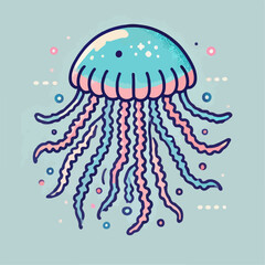 vector illustration of jellyfish