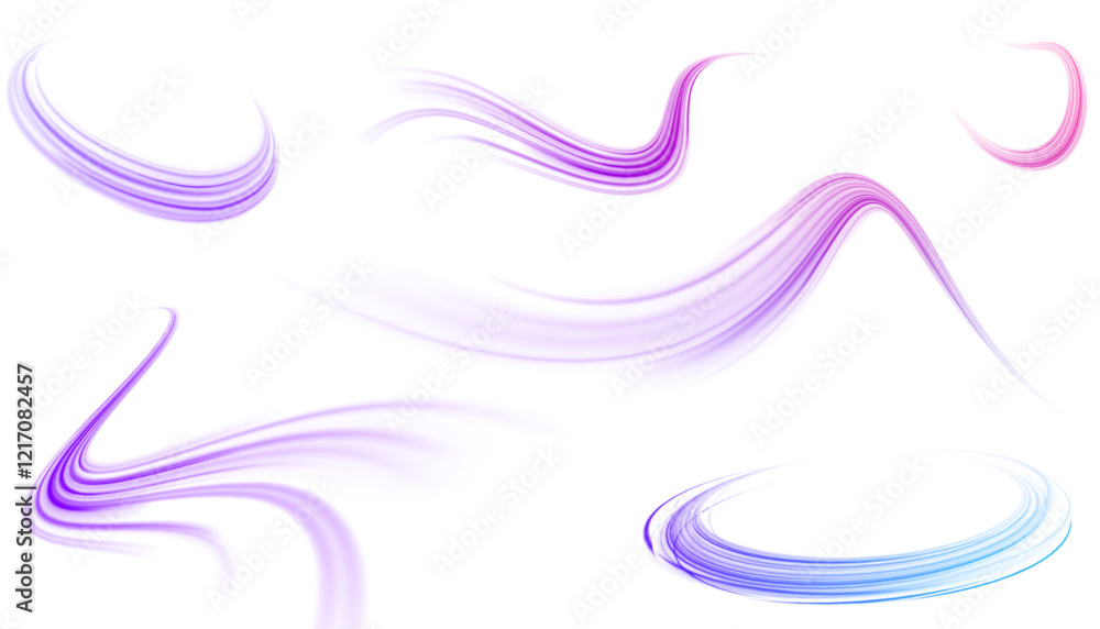 Wall mural png futuristic technological style. png abstract background with speed lines. neon color rays vector