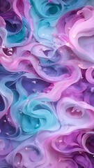 Abstract swirls in soft pink and purple tones with floating heart shapes, evoking emotions of love, romance, and creativity. Ideal for Valentine’s Day, weddings, or dreamy artistic projects.