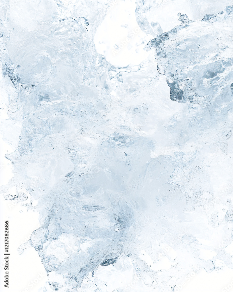 Poster water splash abstract: an abstract image capturing the dynamic energy and beauty of a water splash, 