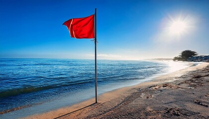 flag on the beach