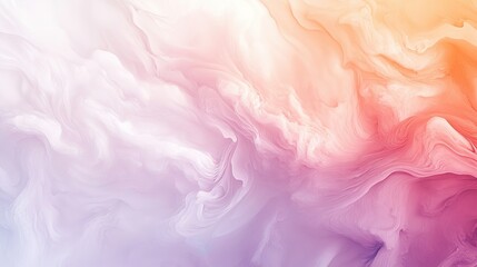 Fototapeta premium A fluid abstract background blends soft shades of pink, orange, and purple, creating a dreamy and ethereal texture.