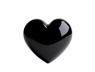 Isolated Black Heart Shape