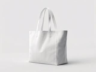 Canvas tote bag mock up isolated on white background