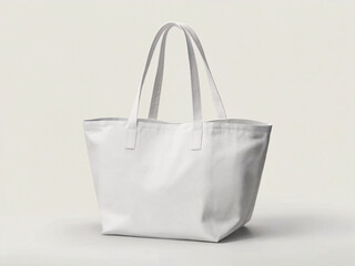 Canvas tote bag mock up isolated on white background