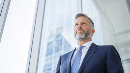Confident Businessman in Modern Office