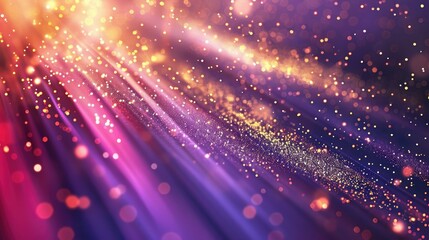 Obraz premium A vibrant abstract background with light rays and sparkling particles, ideal for design use.