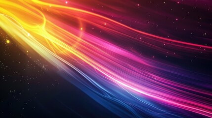 Obraz premium A vibrant abstract design with flowing colors and light effects.