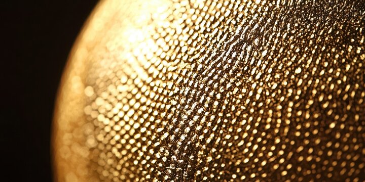Gold object with a pattern on it