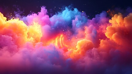 Dynamic waveforms visualizing sound in explosive color gradients