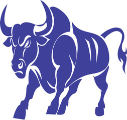 bull silhouette vector illustration design