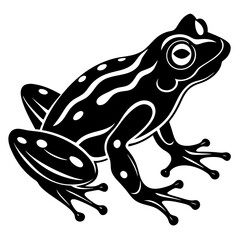 Frog Silhouette vector with white background