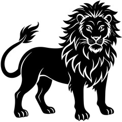 Lion Silhouette vector with white background