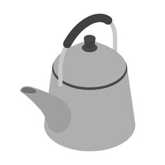 アイソメトリックイラスト：やかん