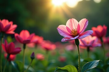Fototapeta premium Flor de muerto en un jard?n de flores mortales, jard?n, flor de muerto