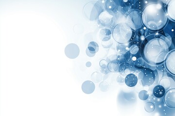 Abstract vector background with blue circles and sparkle effects suitable for brochures, websites, and flyers