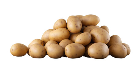 Fototapeta premium Seeing the pile of potatoes on a transparent background Png