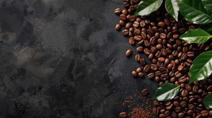 roasted coffee beans concept