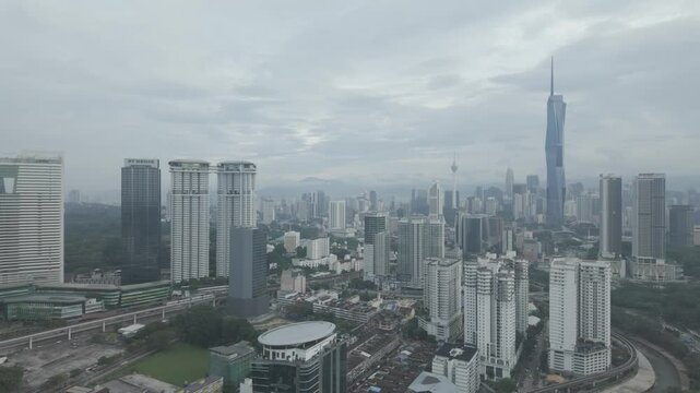Cityscape of Kuala Lumpur, Malaysia - High quality 4K footage