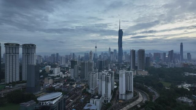 Cityscape od Kuala Lumpur, Malaysia - High quality 4K footage