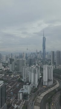 Cityscape of Kuala Lumpur, Malaysia - High quality 4K footage
