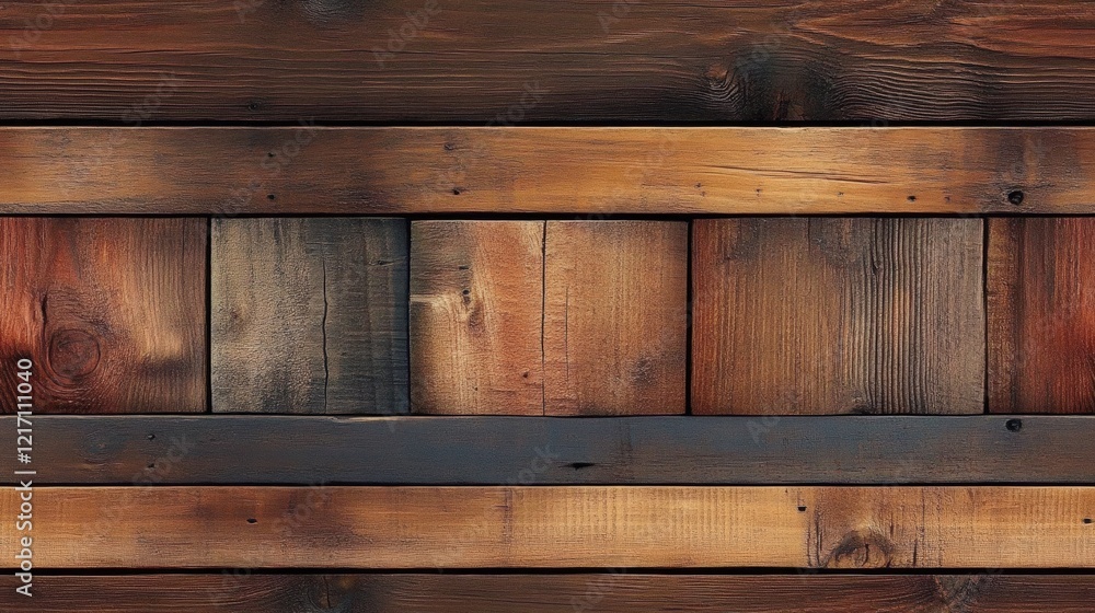 Poster high-resolution wooden plank texture featuring rich warm tones and distinct grain patterns for artis