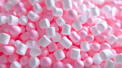 Pink and white marshmallows background texture (3)