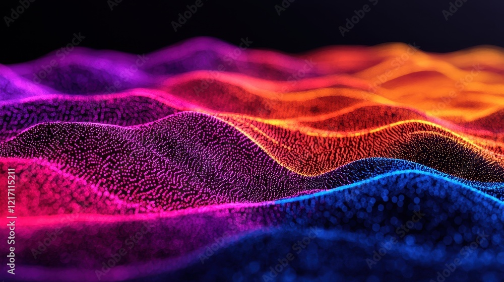 Aufkleber colorful abstract waves of light and texture in gradient patterns