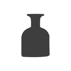 Black and White Vector Drink Bottle Design