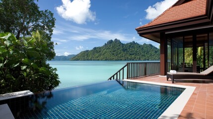 Obraz premium Luxury Tropical Villa with Private Pool