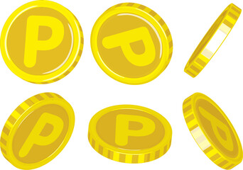 Vector Illustration of Point Coins