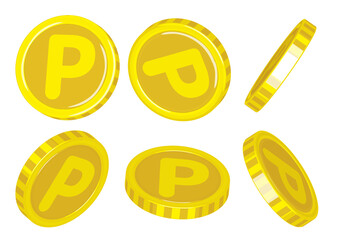 Vector Illustration of Point Coins