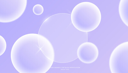 Dreamy Glass Morphism Background in Lavender and Purple Tones with Gradient Effects