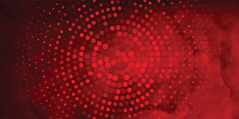 Red diagonal geometric shape with halftone. Modern fiber textured vector