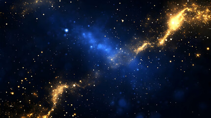 Fototapeta premium Abstract defocused bokeh light patterns on dark blue background for festive and elegant designs