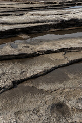  Rocky Shoreline with Layered Rocks