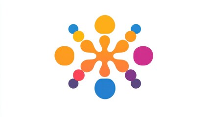 Colorful Abstract Circular Design With Geometric Shapes