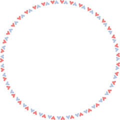 Hearts Frame , Hearts Border Design Template	
