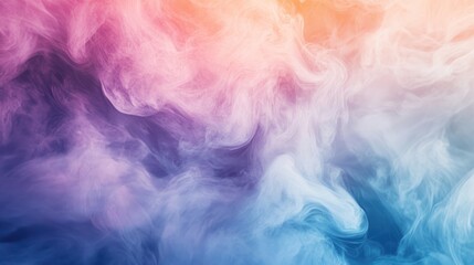 Fototapeta premium Abstract colorful smoke swirls, pastel hues.