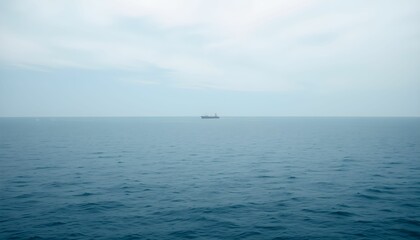 Solitude on the Open Sea: A Vessel's Journey into the Vastness