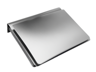 Isolated Silver Metal Wallet