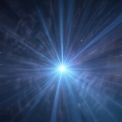 Obraz premium Gradual abstract blue background with multiple rays of light extending in different directions, gradient, background