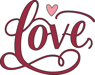 Love typography vector illustration for valentines day